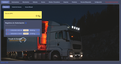 Software para básculas de camiones | Truck & Scales | Pesaje automático